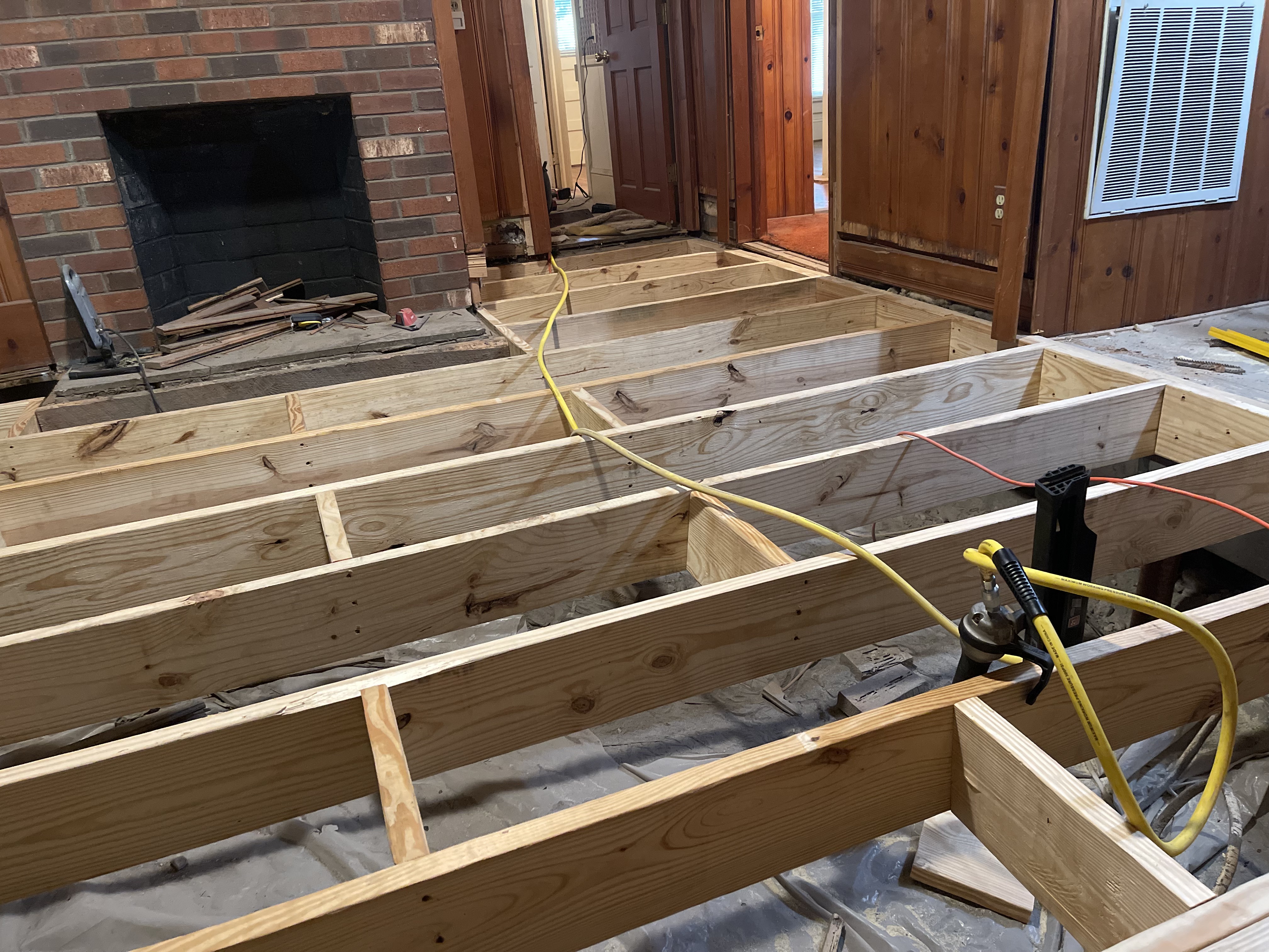 New floor joists installed.